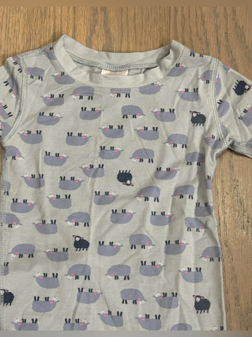 Hanna Andersson Light Blue & Purple Sheep Pajamas